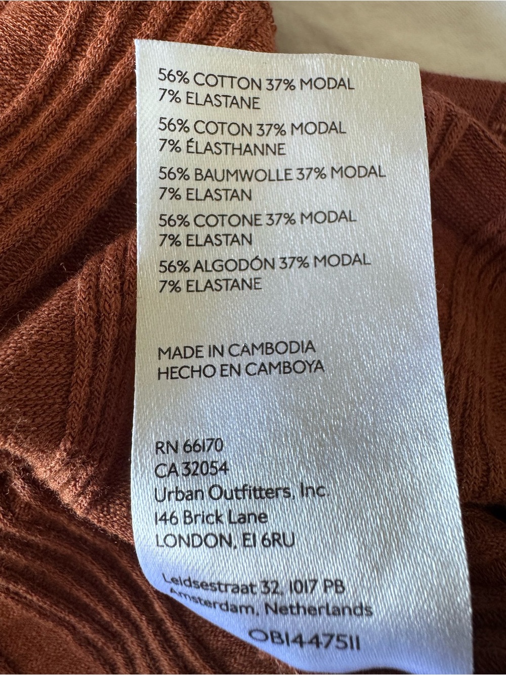 Anthropologie Pilcro racerback tank top in a terracotta rust color - Picture 7 of 8